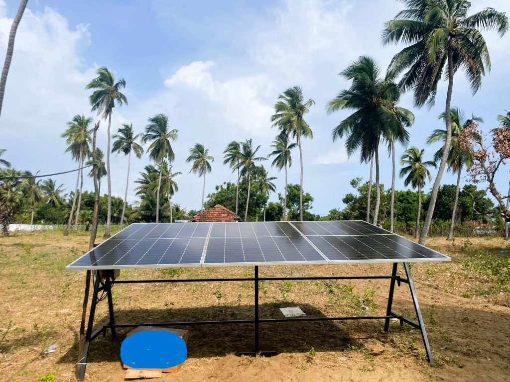 1.5HP / 2”x2” Solar-Powered Surface Water Pump in Kodikamam, Chavakachcheri.